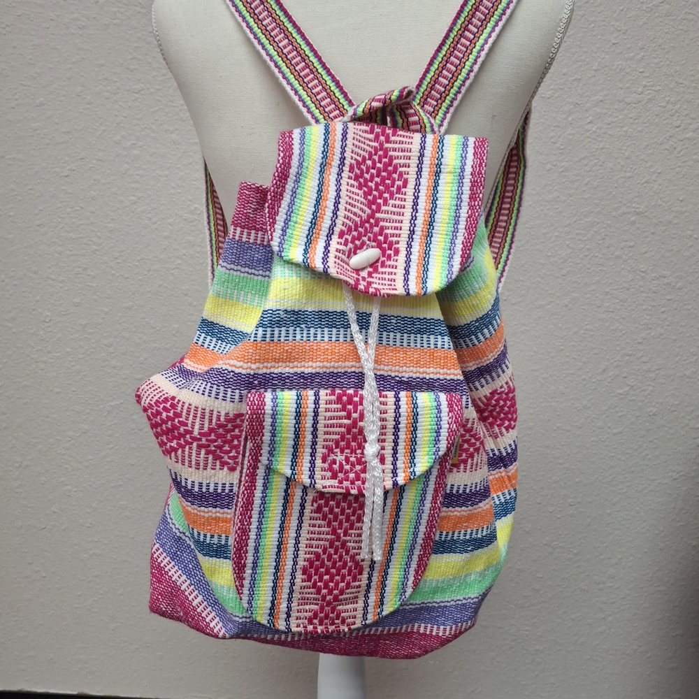 Colorful Striped Backpack